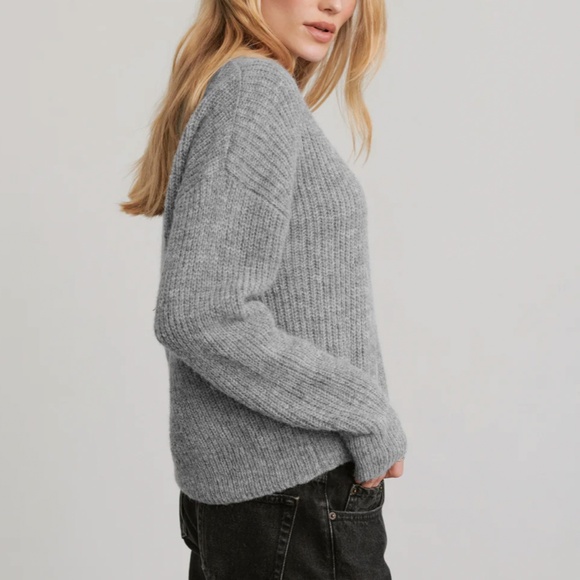 NEW Jenni Kayne Hayes Crewneck Cardigan - Grey - Picture 4 of 5